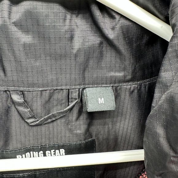 Harley Davidson Jacket Men's Medium Biker Black Orange Windbreaker Full Zip - Picture 4 of 14